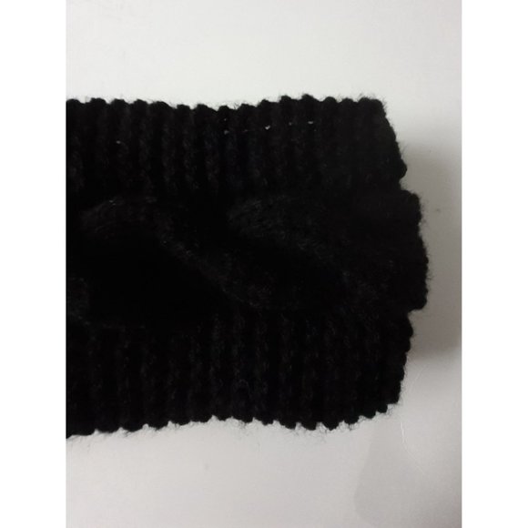Black knitted headband - Picture 3 of 7